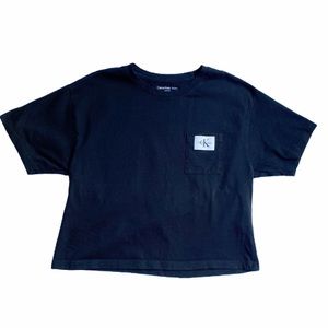 Calvin Klein Black Cropped T-Shirt